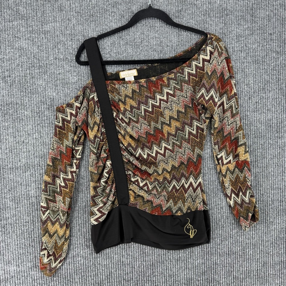Vintage Y2K Baby Phat going out top off shoulder asymmetrical USA made womens XL